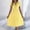 *Yellow, variant on ClodeEU Womens Lace Trim V Neck Ruffle Hem Midi Dress ,Sleeveless Pleated Waist Casual Dress Khaki,Womens Plus S