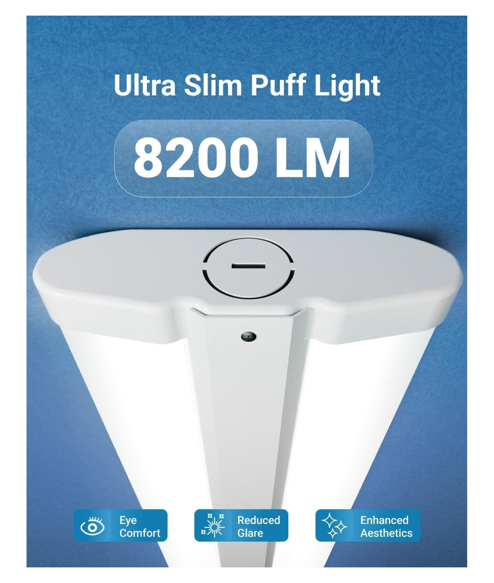 LED Shop Light 4ft Hardwired Surface Mount 8200LM Selectable 50W-70W Garage Workshop 2-Pack