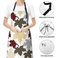 thumbnail image 6 of Lsque colorful Maple Waterproof Apron Chef Aprons for Men Heavy Duty Chemical Work Apron Extra Long Grilling Aprons with Adjustable Bib Apron, 6 of 9