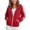 Red, variant on Ankola Girls Full Zip Hooded Sweatshirt Jacket Loose Solid Color Long Sleeve Casual Hoodie Coat for Teen Girls 4-15 Years