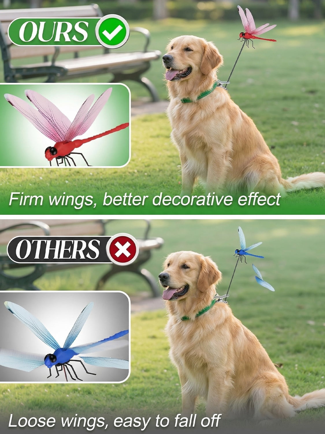 Dragon Fly Clips For Bugs Repellent Dragonfly Clip Bug Repellent To Keep Away Artificial Fake 3D Dragonflies With Clip On For Hat Outdoor Garden Yard Patio Plastic Decorative