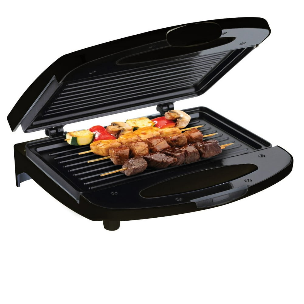 Chefman Electric Contact Grill, Black, 2 Sandwich Griddle Capacity
