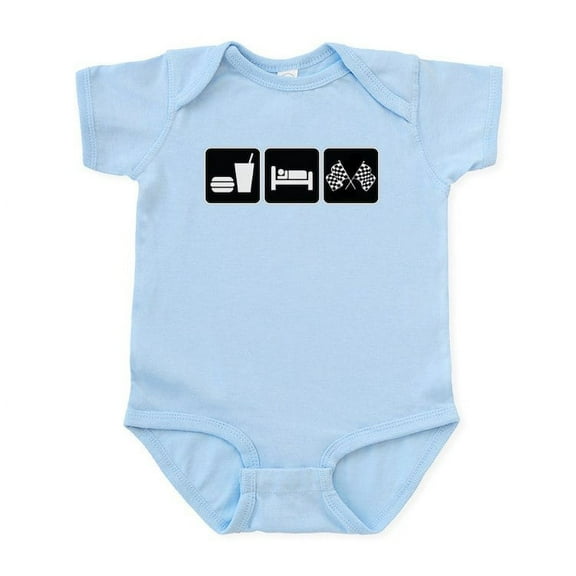 CafePress - Eat Sleep Race Infant Bodysuit - Baby Light Bodysuit, Size Newborn - 24 Months