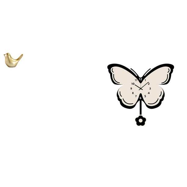 Figura de pájaros,Figura de pájaro dorado,decoración del hogar,estatua de animal,Estatuas decorativas de pájaros pequeños como accesorios de exhibición,Reloj de pared,Reloj de pared para