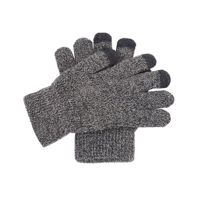 QualitChoice Phone Touch Screen Gloves Cycling Hiking Camping Hands Warm Keeping Accessory medium grey 1Set