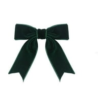 2.56Inch Green Ribbon Pretied Bows Valentines Premade Bows, Velvet Ribbon Bows with Twist Ties for Wreaths, Christmas Tree, Treat Bags, Gift Wrapping, Party Favor, Crafts - 12 Counts