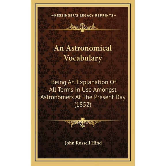 An Astronomical Vocabulary (Hardcover)