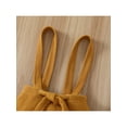 thumbnail image 6 of Seyurigaoka Infant Baby Summer Suspender Pants, Solid Color Knitting Ribbed Bib Pants Sleeveless Overalls Clothing, 0-18 Months, 6 of 9