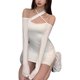 thumbnail image 3 of Vestido con hombros descubiertos para mujer, vestido erógeno de manga larga con cuello Halter, corte delgado, cintura alta elástica y hombros descubiertos, 3 of 8
