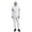 White, variant on Men's Hooded High Visibility Coveralls Water Resistant Reflective Strips Long Sleeve Jumpsuit White M