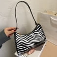 thumbnail image 3 of Animal patrón mujer bolso calle PU hombro axila bolso de mano (cebra), 3 of 5