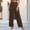 Coffee wide leg palazzo pants for women a1, variant on Cagogo Women's High Waisted Wide Leg Pleated Palazzo Pants Summer Casual Loose Elastic Lounge Long Trousers Beach Vacation Work Clothes, Coffee M