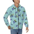 thumbnail image 4 of Zip Up Hoodies for Men - Blueberries Print blue Long Sleeve Comfrt Men'S Fashion Hoodies & Sweatshirts, Jackets for Men Hoodies Pullover Clothing Clothes with Pouch, 4 of 5