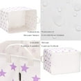 thumbnail image 5 of Sea Team Collapsible Canvas Fabric Storage Basket with Handles, Rectangle Waterproof Storage Bin, Box, Cube, Foldable Shelf Basket, Closet Organizer, 16.5 x 11.8 x 9.8 Inches, Purple Star, 5 of 6