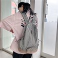thumbnail image 4 of Mochila de moda de gran capacidad, versátil, mochila de nailon para estudiantes (gris), 4 of 4