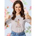 thumbnail image 2 of Cute Dog On A Unicycle T-Shirt Women -Fab Funky Designs, Female Large, 2 of 4
