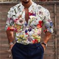 thumbnail image 1 of Nueva camisa de manga larga con botones y estampado 3D de rosas y cuello alto para hombre, moda de verano vaion, ropa de ocio para hombre de alta calidad, 1 of 6