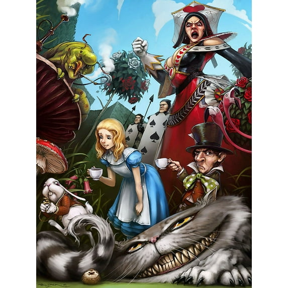 Alice In Wonderland VII - CANVAS or PRINT WALL ART
