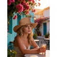 thumbnail image 5 of Deago Straw Cowboy Hat for Men Women Western Cowgirl Hat with Shapeable Wide Brim Summer Beach Sun Hat with Chin Strap (Khaki), 5 of 9