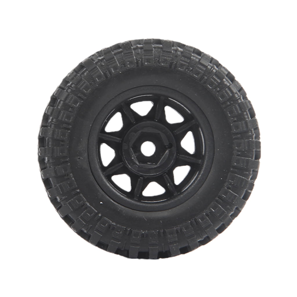 4 Set of RC Car 50mm Rubber Tire Wheel Rim Set Fit for SCX24 YKC01CM JIMNY 1/16 
