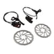 thumbnail image 1 of Kit de Freno de Disco Hidráulico de Bicicleta, Aleación de Aluminio sensible al Frenado de la Montaña bicicleta Hidráulica de Disco de Freno de Freno de Tratamiento Mate para, 1 of 7