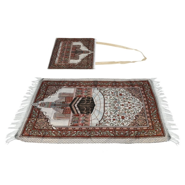 Tapis islamique Ccdes, tapis de prière musulman tapis de pèlerinage en  coton épais tapis de prière musulman avec un sac en tissu pour le  pèlerinage, tapis de prière musulman 