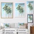 thumbnail image 4 of Designart "Minimalims Palm Trees Green II" Floral Floater Framed Canvas Print, 4 of 7