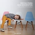 thumbnail image 3 of Sillas Infantiles para Niños con Asiento Ergonomico de Plastico y Estructura de Madera Diseño Tipo Eames - Sillas Preescolar Estilo Moderno con Soporte de Acero Set 2 Piezas, 3 of 5