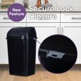 thumbnail image 4 of Superio Large Kitchen Trash Can 13 Gallon Black Swing Top Trash Can with Lid, 52 Qt, 4 of 7