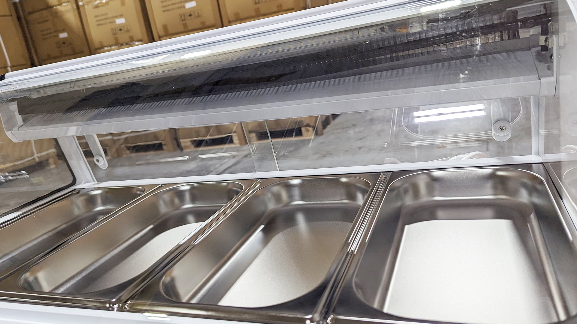 44.5'' Refrigerated Sushi Display Cooler Case Countertop 4 Pan Commercial Sushi Refrigerator
