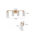 thumbnail image 5 of Uolfin 28 in. Modern Farmhouse Bathroom Vanity Light, 4-Light Contemporary Gold Wall Sconces with Bell Frosted Glass Shades, 5 of 5