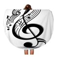 thumbnail image 1 of NUDECOR 60 inch Round Beach Towel Blanket Red Jazz Music Musical Note Funky Classical Symphony Abstract Travel Circle Circular Towels Mat Tapestry Beach Throw, 1 of 2