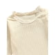 thumbnail image 4 of Conjunto de 2 piezas de ropa para bebé, ribete de encaje, manga larga, mameluco, pantalones de color sólido para niñas (albaricoque / 3-6 meses) Nituyy conjunto de ropa-GLKJ5384-FT56013B2, 4 of 6