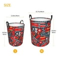 thumbnail image 5 of Bingfone Fire Sign Waterproof Foldable Laundry Hamper Bucket With Handles For Storage Bin,Clothes Hamper (), 5 of 8