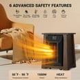 thumbnail image 5 of Towallmark 1500 Watts Electric Infrared Quartz Space Heater with Remote and 8 Heating Elements for Indoor Use, Overheat Protection, Thermostat, 3 Heat Modes, 5 of 10