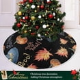 thumbnail image 6 of Coolnut Halloween Tree Skirt, Autumn Pumpkin Maple Leaves Xmas Tree Skirt, Floor Door Round Mat Decorations for Holiday Party Home Christmas Day Ornaments,47.2", 6 of 6