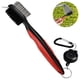 thumbnail image 1 of Cepillo para palos de golf y limpiador de ranuras. Mosquetón retráctil de aluminio con cremallera, ligero y elegante, diseño ergonómico, se fija fácilmente a la bolsa de golf., 1 of 8