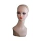 thumbnail image 2 of Cabeza de maniquí femenino realista, cabeza de PVC de maniquí, soporte de exhibición de cuello largo con listones de pelucas de maquillaje para el, 2 of 8