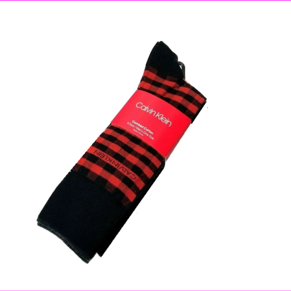 Calvin Klein Men's 4-Pair Combed Cotton Casual-Dress Socks Size 7-12