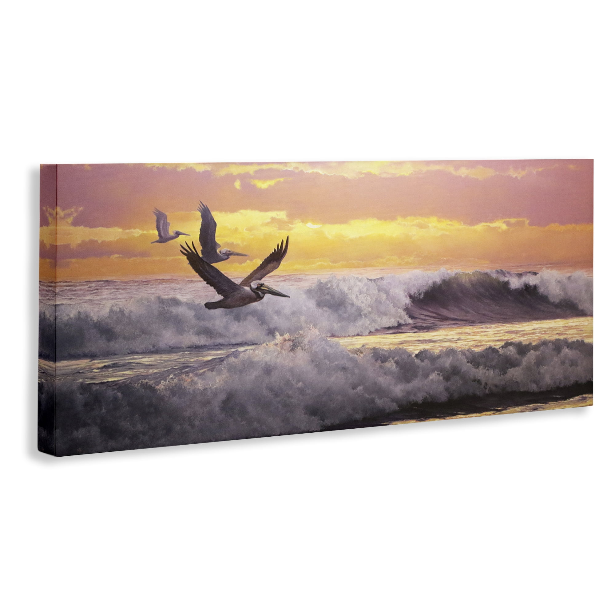 Stupell Industries Eternal Rhythms Seascape Landscape & Nature Photography Wrapped Canvas Art Print Wall Art, 30 x 13