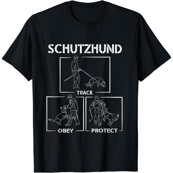 Handler Training T-Shirt Schutzhund Track Obey Protect Dog T-Shirt