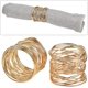 thumbnail image 4 of Napkin Rings, Gold Tone Mesh Napkin Ring Set (12pcs), 4 of 5