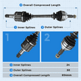thumbnail image 5 of Front Driver CV Axle Shaft for Toyota Camry Solara V6 Auto Trans Avalon Sienna Lexus ES300 Bodeman, 5 of 11