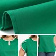thumbnail image 5 of DARING DIVA Women's Plus Tops Keyhole Crew Neck Tulip Blouses 1X Green, 5 of 6