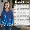 thumbnail image 7 of Uorisanigo Girls Half Zipper Sweatshirts Fall Spring Outfits Clothes Blue Fire Print Long Sleeve Pullover Top Oversized Drop Shoulder Cropped Pullover Hoodies for Teen Girl, 7 of 7