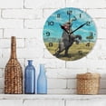 thumbnail image 3 of GZHJMY Dancing Elephant Wall Clock, 10" Silent Non Ticking Round Clock, Oil Painting Easy to Read Clock for Living Room Bedroom Bathroom Home Decor Holiday Gifts, 3 of 7