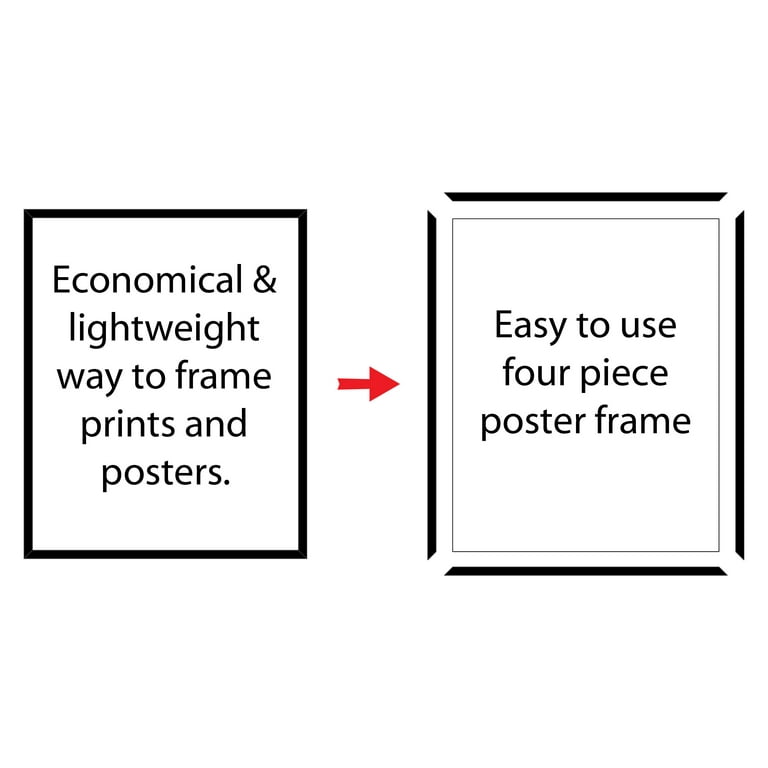 LUCKYLIFE 16x20 Frames, 16x20 Picture Frame for Wall, Display Pictures  11x14 with Mat or 16x20 without Mat, Set of 2, Black