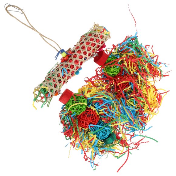 Minkissy 3Pcs Hanging Parrot Foraging Toys Chewing Foraging Pastime Enrichment Foraging Toys 11.4X2.4X2.4In