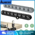 thumbnail image 2 of Cable Holder Clips Cable Cord Wire Organizer Silicone USB Cable Winder Management Clips Self Adhesive for Mouse Keyboard Headset Style C, 2 of 6