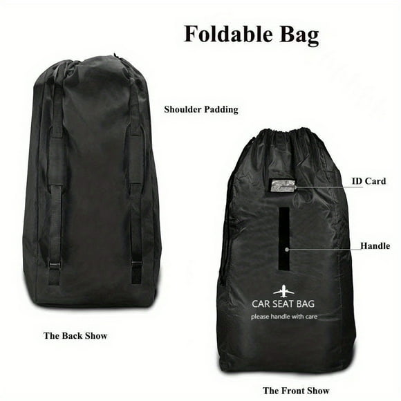 Thickened 300D Oxford Cloth Large Car Child Safety Seat Travel Bag, Double Stroller